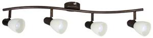 Beltéri karos spotlámpa e14 4x40w antik barna soma