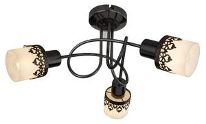 Beltéri karos spotlámpa e14 3x40w fekete/fehér lacey