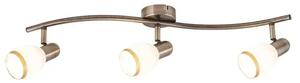 Beltéri karos spotlámpa e14 3x40w bronz/fehér elite
