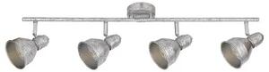 Beltéri karos spotlámpa e14 4x40w antik ezüst thelma
