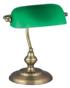 Íróasztali lámpa e27 60w szatin zöld/bronz bank