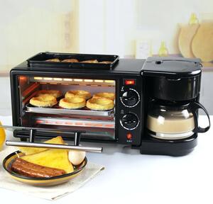 Családi komplett Multifunkciós reggeliző állomás - 3 az egyben reggeli készítő gép, grill funkcióval, kávéfőzővel, kenyérpirítóval!