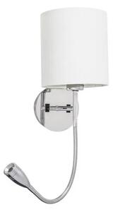 Beltéri fali lámpa e27 40w króm/fehér alabástrom üveg larkin