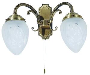 Beltéri fali lámpa e14 2x40w fehér/bronz annabella
