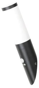 Kültéri fali lámpa mozgásérzékelővel e27 25w fekete black torch