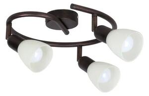 Beltéri karos spotlámpa e14 3x40w antik barna soma