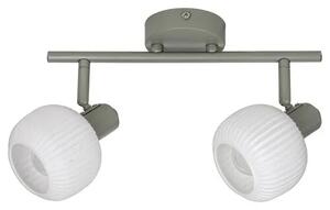 Beltéri karos spotlámpa e14 2x40w szürke soraya
