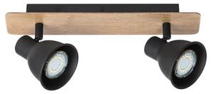 Rabalux beltéri karos spotlámpa gu10 2x15w bükk/fekete mac