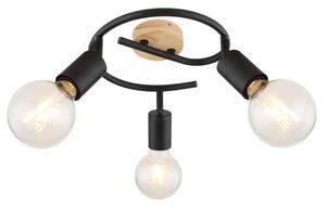 Beltéri karos spotlámpa e27 3x40w fekete pablo
