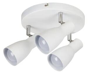 Beltéri karos spotlámpa e27 3x20w fehér ebony