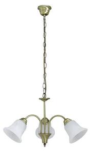 Csillár e14 3x40w bronz/fehér alabástrom üveg francesca