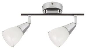 Beltéri karos spotlámpa e14 2x40w króm/fehér nicolette