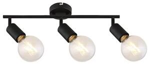 Beltéri karos spotlámpa e27 3x40w matt fekete lamar