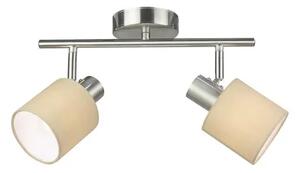 Beltéri karos spotlámpa e14 2x25w króm/barna natina