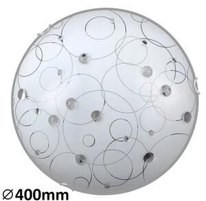 Beltéri mennyezeti lámpa e27 2x60w fehér mintás jolly
