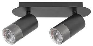 Beltéri karos spotlámpa gu10 2x5w matt fekete zircon
