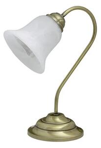 Éjjeli lámpa e14 40w bronz/fehér alabástrom üveg francesca