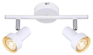 Beltéri karos spotlámpa gu10 2x50w fehér konrad