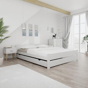 IKAROS DOUBLE ágy 140 x 200 cm, fehér Ágyrács: Léces ágyrács, Matrac: Matrac nélkül