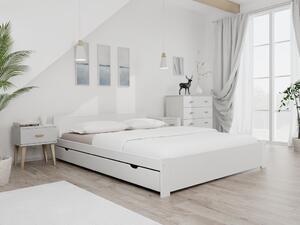 IKAROS ágy 140 x 200 cm, fehér Ágyrács: Lamellás ágyrács, Matrac: Matrac nélkül