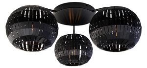 Moderne plafondlamp zwart 3-lichts - Zoë