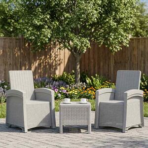 Dönthető kertiszék rattan hatású 2 pcs Fehér PP