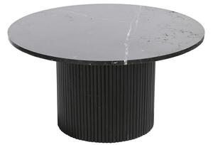 Kávézó asztal márvány fa 80x80x42 fekete
