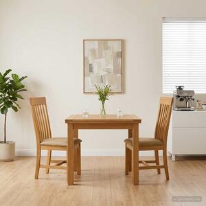 Étkezőszék 2 pcs Tömör Tölgyfa Bézs 45 x 59,5 x 100 cm