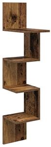 Falpolc Falra szerelhető Antik Fa 32 x 21 x 107 cm Szerelt Fa