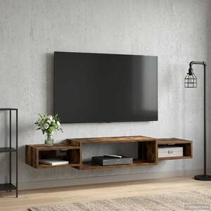 Falsítható TV Szekrény Falra szerelhető Füstös Tölgy