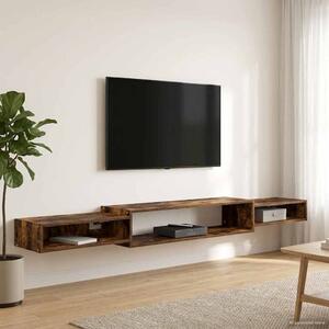 Falsítható TV Szekrény Falra szerelhető Füstös Tölgy