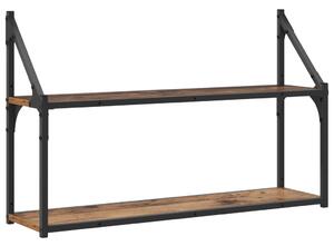 Falpolc Falra szerelhető Antik fa 80 x 21 x 51 cm fém PB