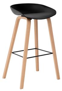 Fekete műanyag bárszék Somcasa Ronie 76 cm
