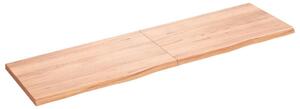Világosbarna kezelt tömör tölgyfa fali polc 180 x 50 x (2-4) cm