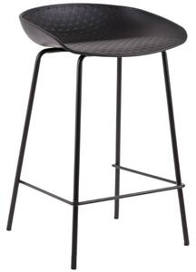 Fekete műanyag bárszék Somcasa Netta 74 cm