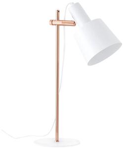 Fehér fém asztali lámpa Somcasa Estel 47 cm