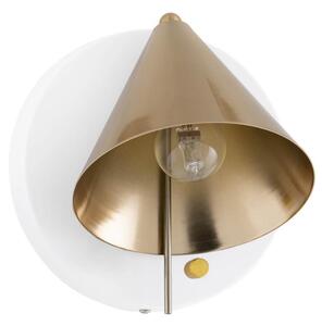 Fehérarany fém fali lámpa Somcasa Nela 18 cm