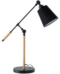 Fekete fém asztali lámpa Somcasa Lizar 67 cm