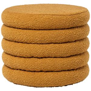 Sárga bouclé puff Somcasa Harry 40 cm