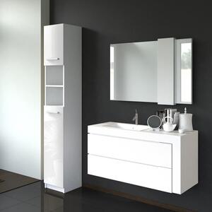 Thirassia Marbela fürdőszoba szekrény, 32x183x30 cm, fényes fehér