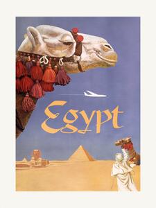 Illusztráció Egypt.Fly, Vintage Travel Poster, (30 x 40 cm)