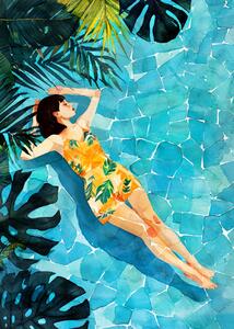 Illusztráció Woman Life Relax, Justyna Jaszke, (30 x 40 cm)