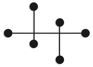 Fekete fém fali fogas Dama – Kalune Design