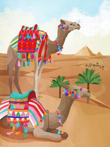 Illusztráció Desert Adventure, Goed Blauw, (30 x 40 cm)