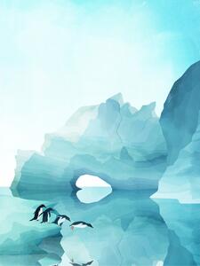 Illusztráció Penguins By Day, Goed Blauw, (30 x 40 cm)