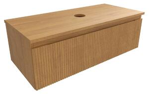 Fürdőszobaszekrény fedőlappal SAT Evolution 98x30x44,5 cm méz matt tölgy SATEVO100DMDD SATEVO100DMD