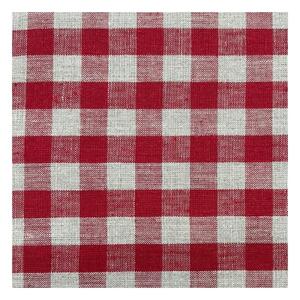 Piros len kerek karácsonyfatalp takaró ø 125 cm Red Gingham – Linen Tales