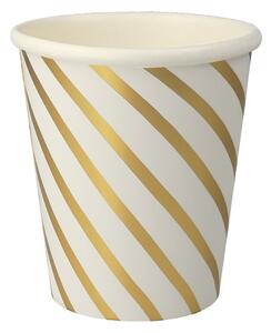 Egyszer használatos papírpohár készlet 8 db-os Gold Swirl – Meri Meri
