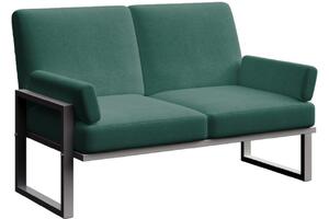 Sötétzöld kétüléses kerti kanapé MESONICA Soledo antracit talppal 140 cm