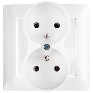 Dupla aljzat földeléssel és kerettel OSTE JNH002-G White